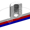 Soczewka magnetyczna z trzpieniem z gwintem wewnętrznym - model